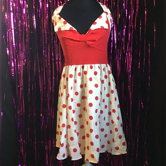 SHEIN Dresses & Skirts - NWOT Retro Red and White Polka Dot Dress